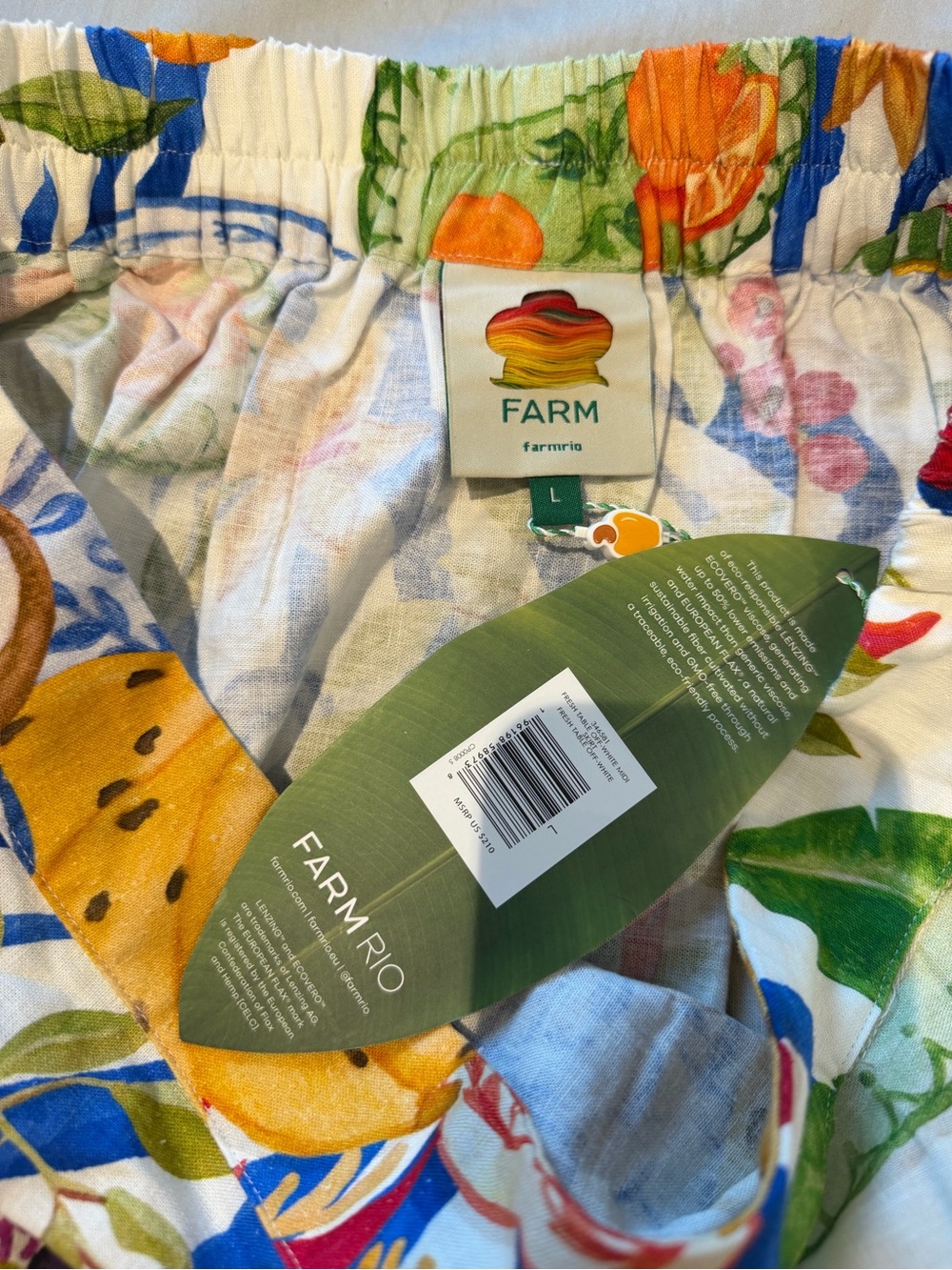 FARM Rio Off-White Fresh Table Midi Skirt - Picture 3 of 4
